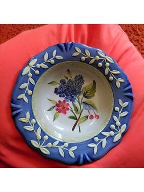 Vintage* Retired Pamela Gladding Flora Certified International Floral Bowl